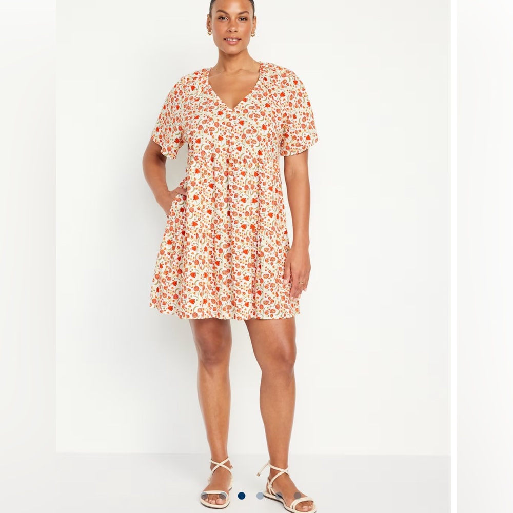 Floral Old Navy mini dress. Size XL
